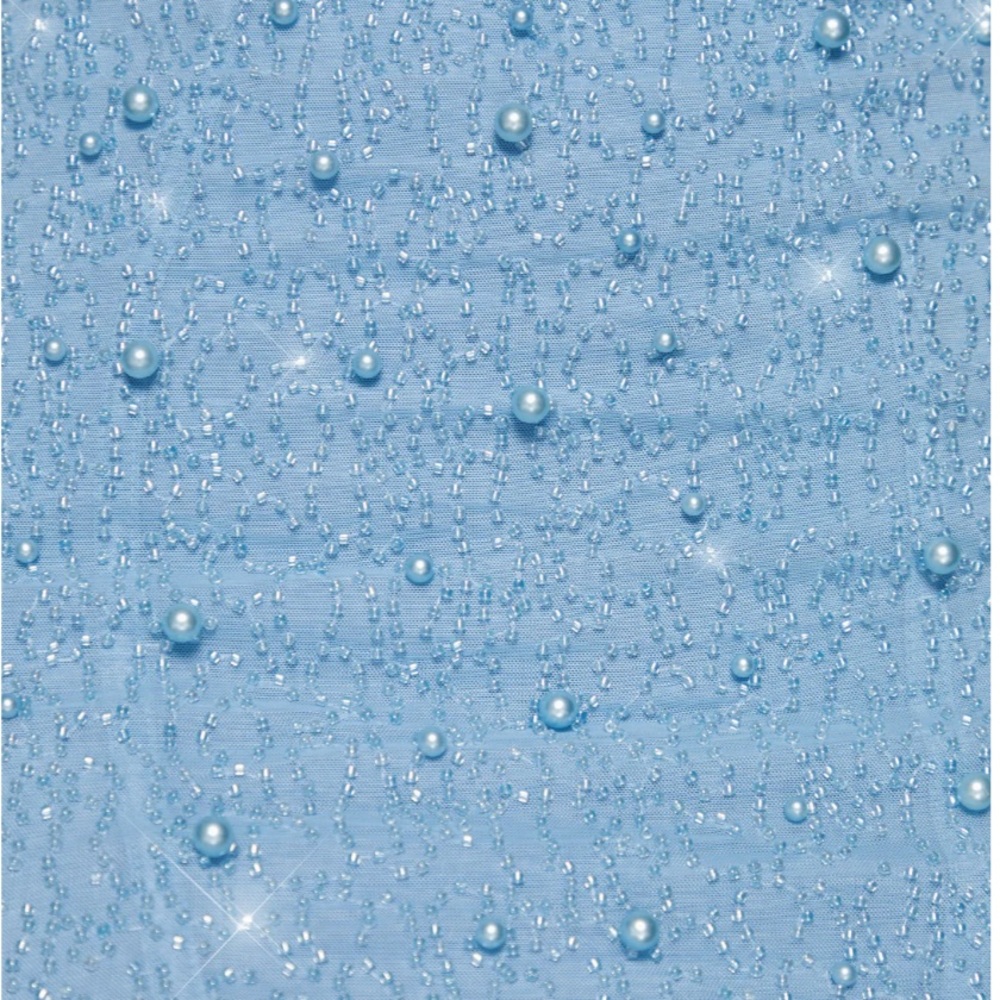 Oh Polly Seychelles Embellished Cowl Neck Mini Dress in Blue - Picture 9 of 10